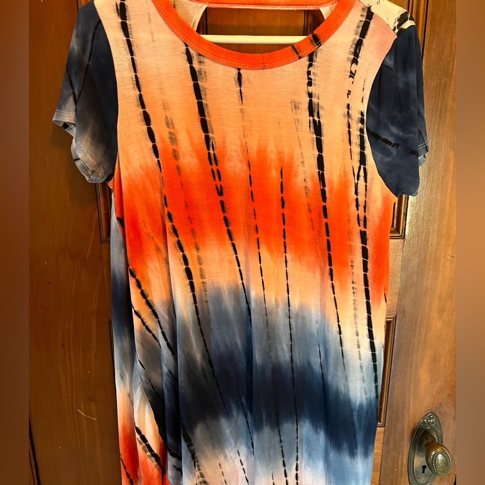 Audrey 3+1 tie dye t shirt dress